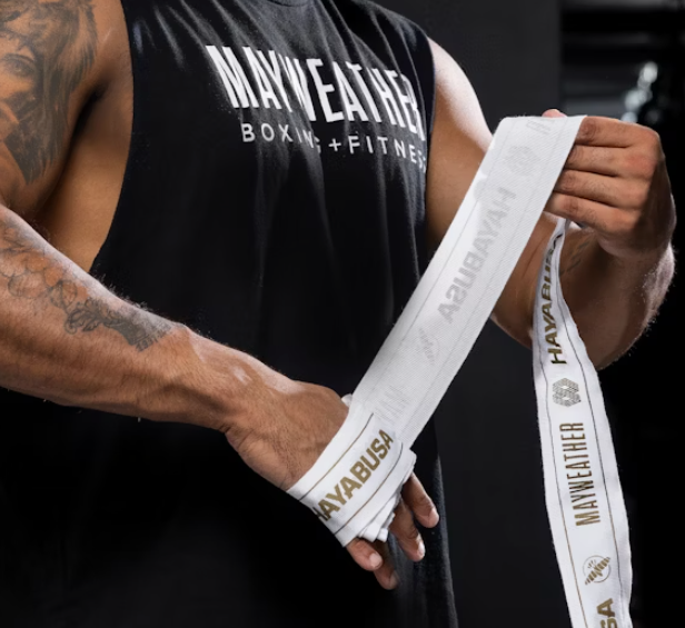Hayabusa Bandage Mayweather Stretch White/Gold
