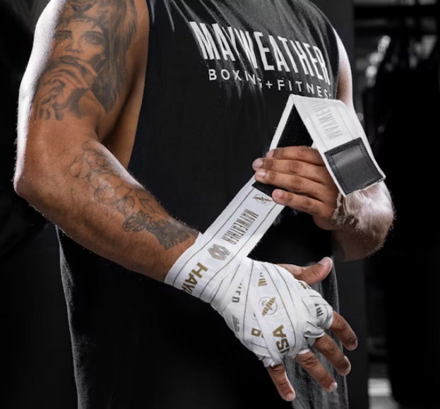 Hayabusa Bandage Mayweather Stretch White/Gold