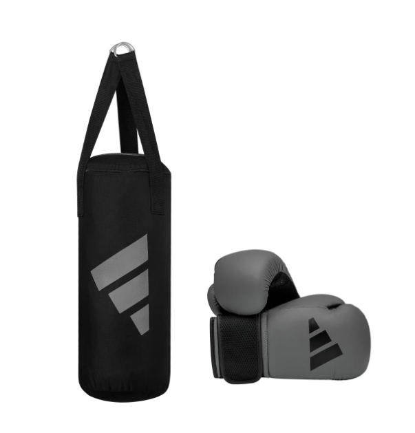 Adidas Punching Bag Set for Kids Grey/Black 8 Oz - 10 Kg