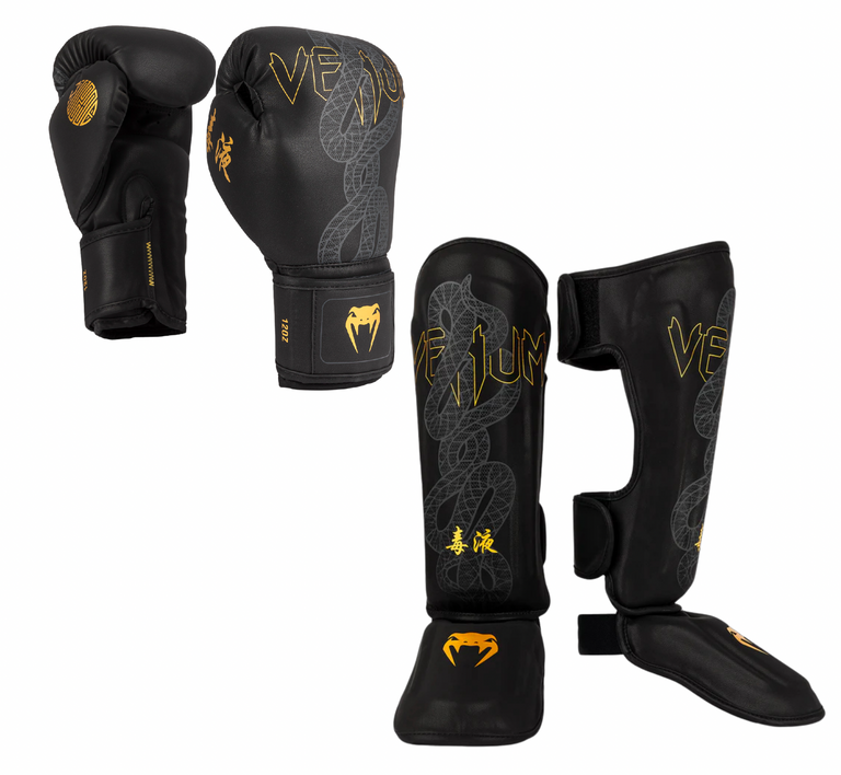 Venum Kickboxing Set Serpenti Black/Silver/Gold