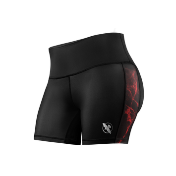 Hayabusa UFC BJJ Women's Vale Tudo Shorts Black/Red
