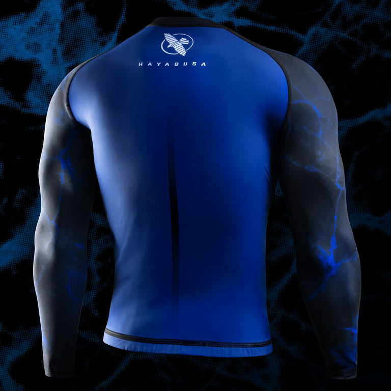 Hayabusa Rashguard UFC BJJ Long Sleeve Black/Blue