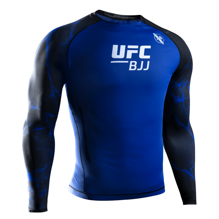 Hayabusa Rashguard UFC BJJ Long Sleeve Black/Blue