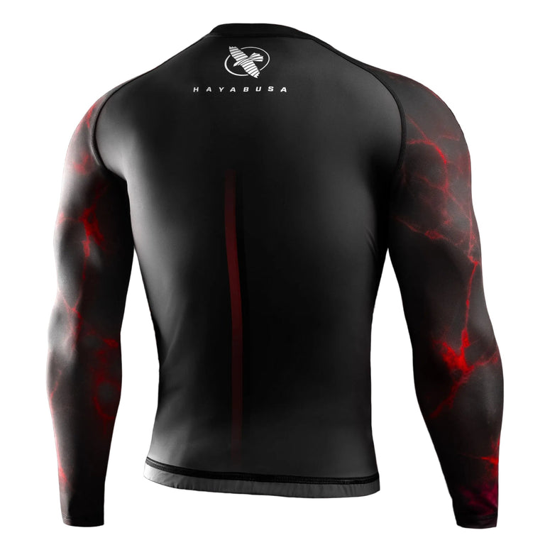 Hayabusa Rashguard UFC BJJ Long Sleeve Black/Red