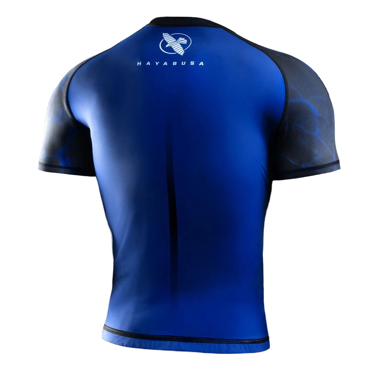 Hayabusa Rashguard UFC BJJ Short Sleeve Black/Blue