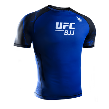Hayabusa Rashguard UFC BJJ Short Sleeve Black/Blue