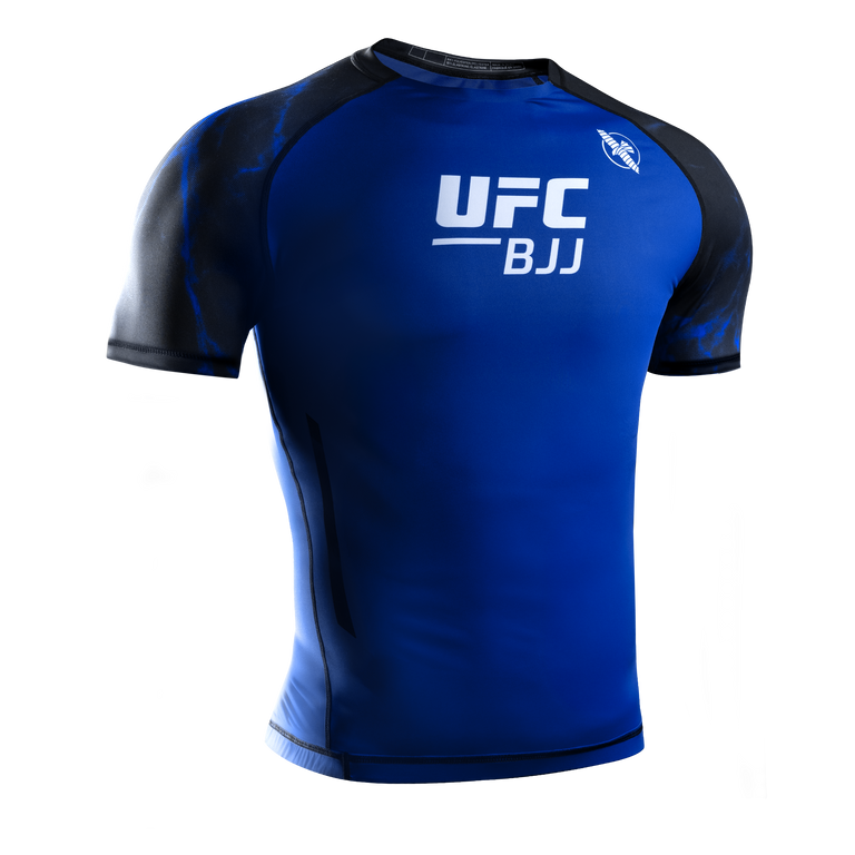 Hayabusa Rashguard UFC BJJ Short Sleeve Black/Blue