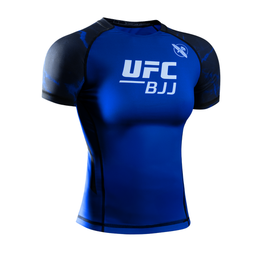 Hayabusa Rashguard UFC BJJ Women’s Short Sleeve Black/Blue