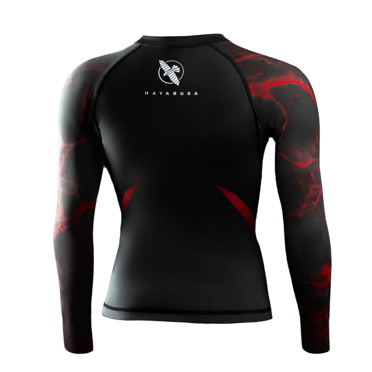 Hayabusa Rashguard UFC BJJ Women’s Long Sleeve Black/Red