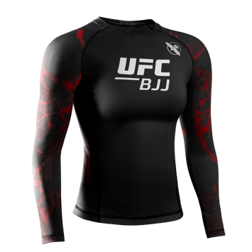 Hayabusa Rashguard UFC BJJ Women’s Long Sleeve Black/Red