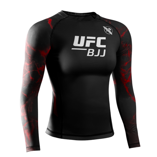 Hayabusa Rashguard UFC BJJ Women’s Long Sleeve Black/Red