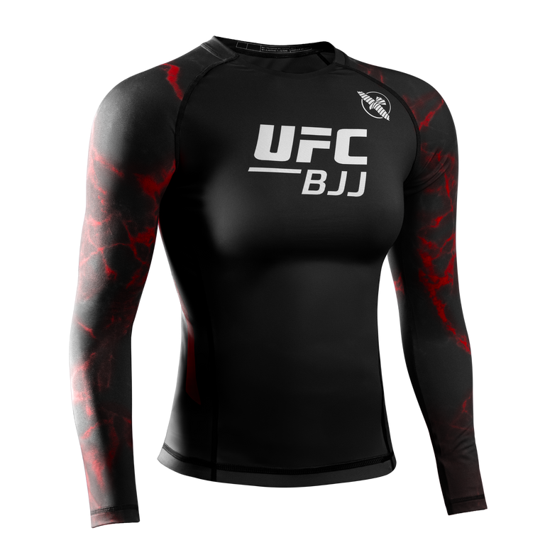 Hayabusa Rashguard UFC BJJ Women’s Long Sleeve Black/Red