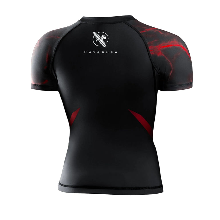 Hayabusa Rashguard UFC BJJ Women’s Short Sleeve Black/Red
