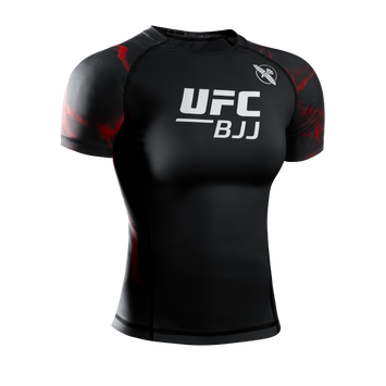 Hayabusa Rashguard UFC BJJ Women’s Short Sleeve Black/Red