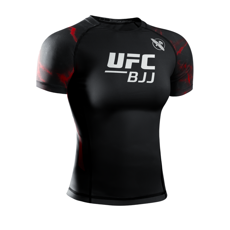 Hayabusa Rashguard UFC BJJ Women’s Short Sleeve Black/Red
