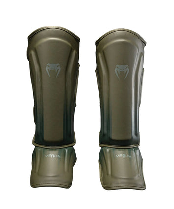 Venum Stealth Shin Guards Khaki/Green