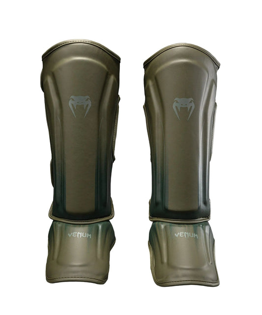 Venum Stealth Shin Guards Khaki/Green