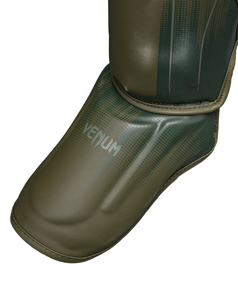 Venum Stealth Shin Guards Khaki/Green