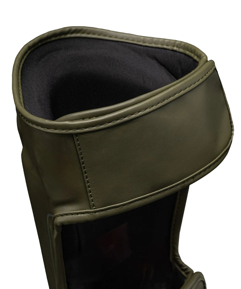 Venum Stealth Shin Guards Khaki/Green