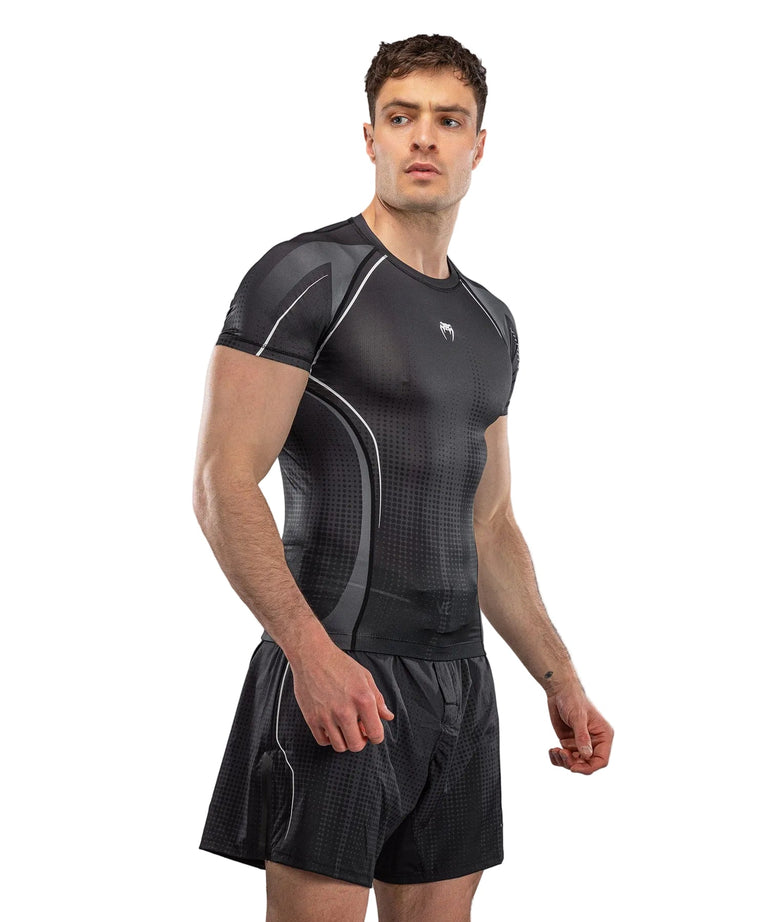 Venum Stealth Rashguard Short Sleeve Black/White
