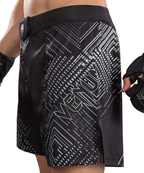 Venum Midnight Fury Fightshort Black/Grey/Silver