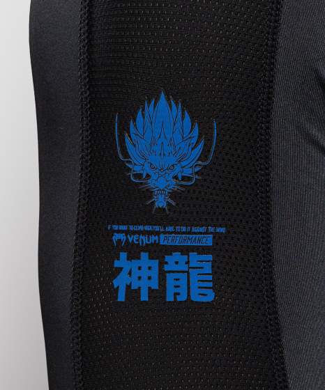 Venum Thunder Dragon Long Sleeve Rashguard Black/Royal Blue