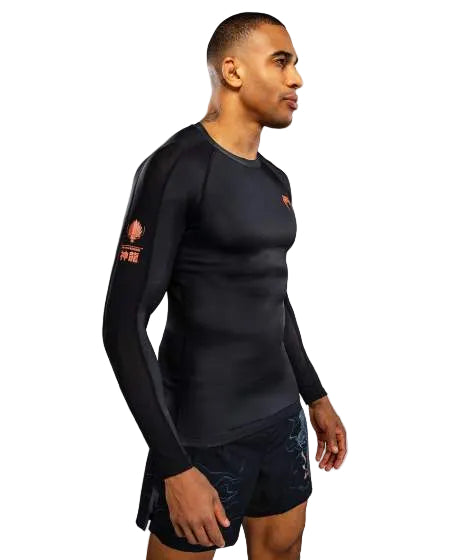 Venum Thunder Dragon Long Sleeve Rashguard Black/Grey/Copper