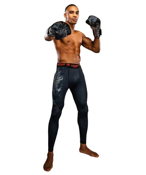 Venum Thunder Dragon Spats Black/Grey/Copper