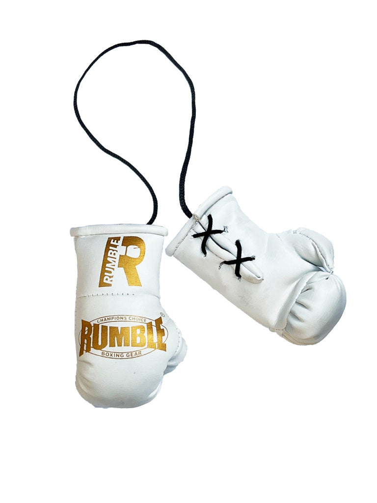 Rumble Mini Boxing Gloves White/Gold 2.0