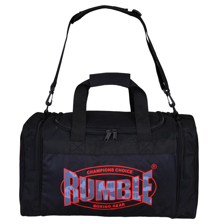 Rumble Sports bag Camo Black/Red