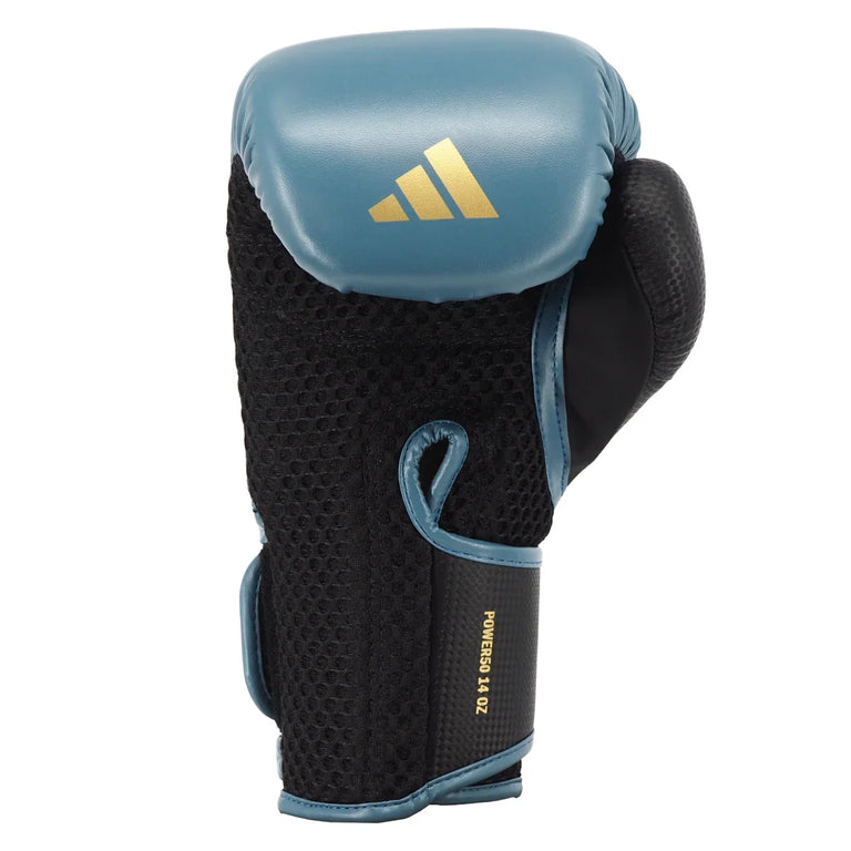 Adidas Boxing Gloves Power 50 Dusty Petrol/Gold