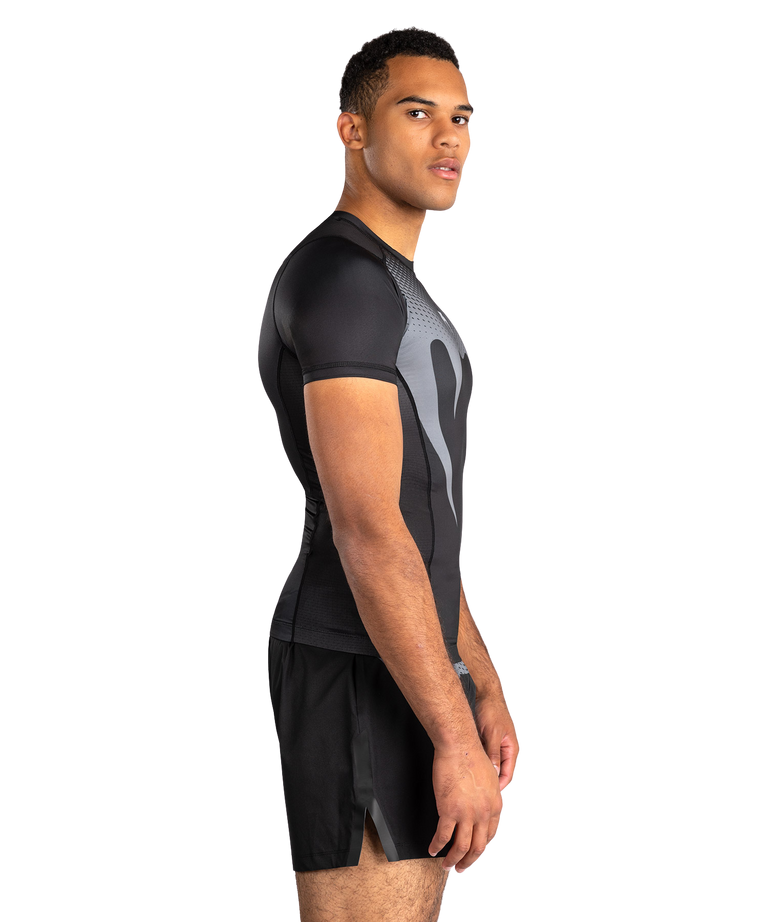 Venum Rashguard No Gi Short Sleeve Black/Silver Grey