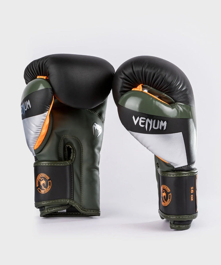 Venum Boxing Gloves Elite Black/Silver/Khaki