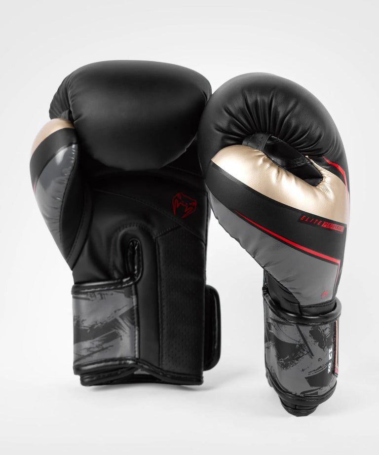 Venum Boxing Gloves Elite Evo Black/Gold/Red