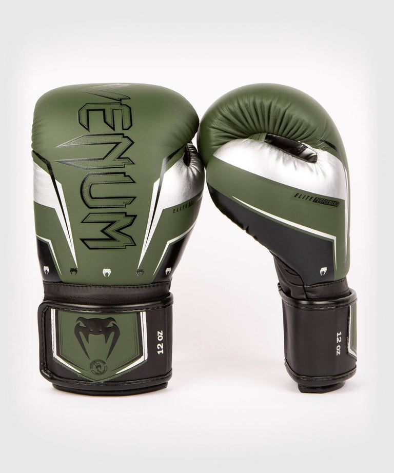 Venum Boxing gloves Elite Evo Khaki/Silver