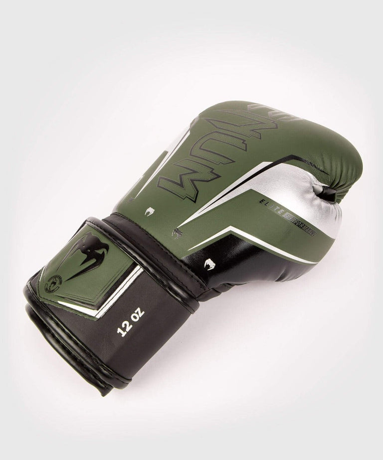 Venum Boxing gloves Elite Evo Khaki/Silver