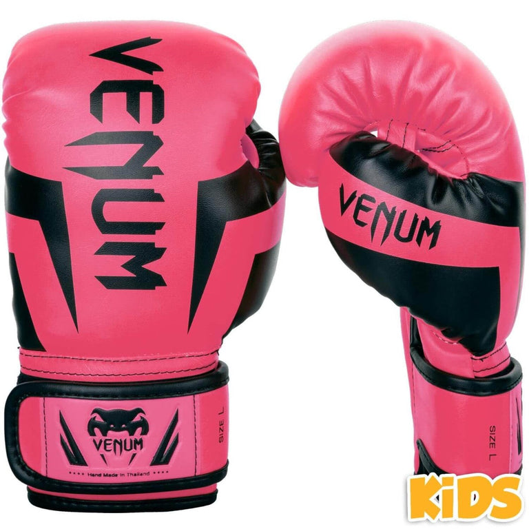 Venum Boxing gloves Elite Kids Neon Pink
