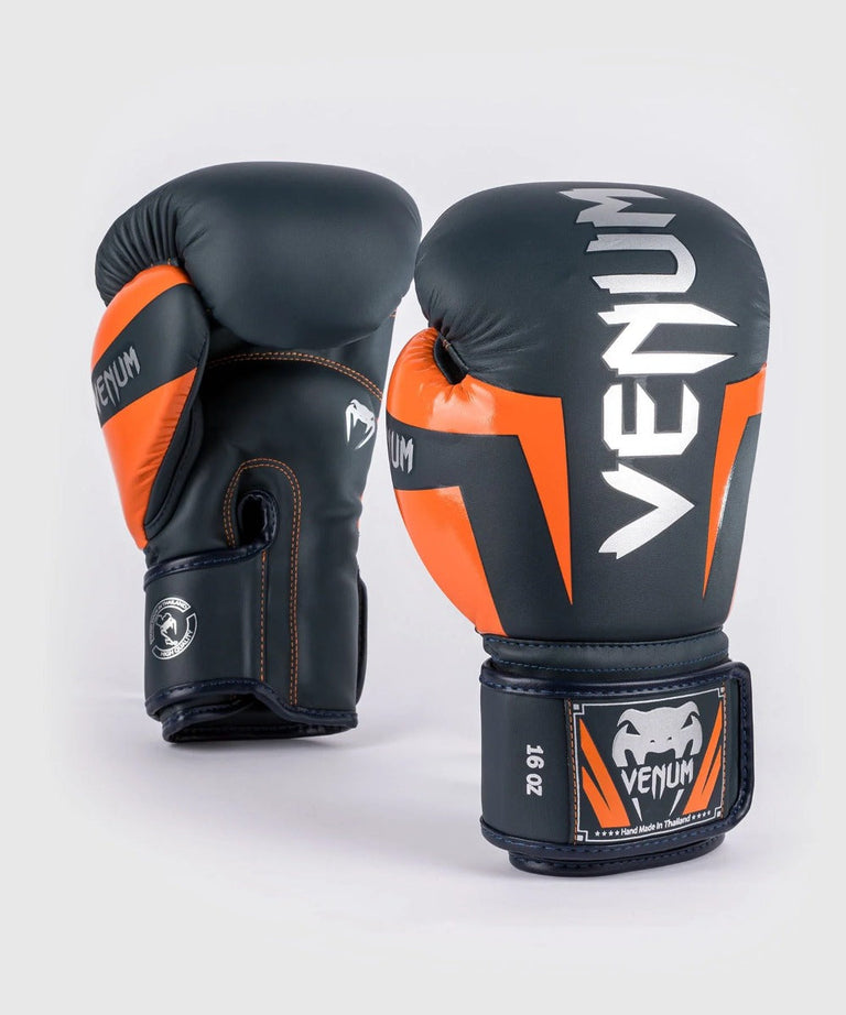 Venum Boxing Gloves Elite Navy/Silver/Orange