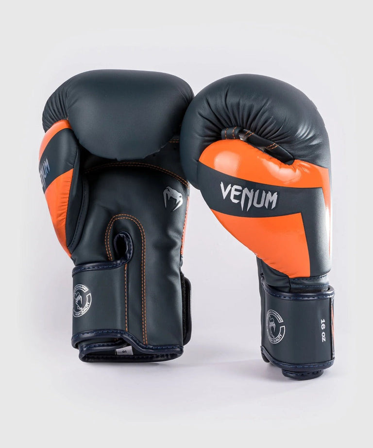 Venum Boxing Gloves Elite Navy/Silver/Orange