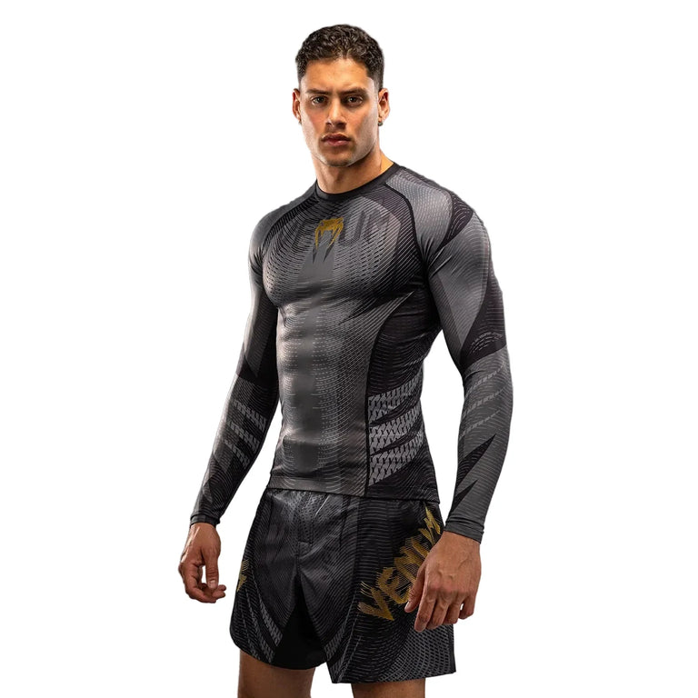 Venum Galactic 3.0 Long Sleeve Rashguard Black/Gold