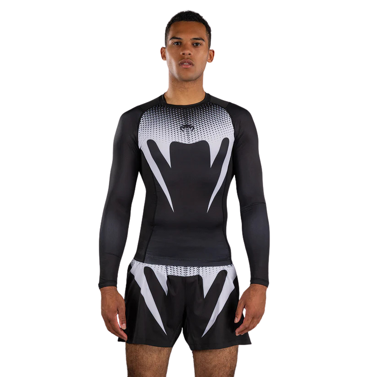 Venum Rashguard No Gi Long Sleeve Black/White