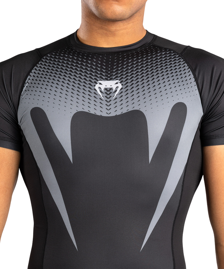 Venum Rashguard No Gi Short Sleeve Black/Silver Grey