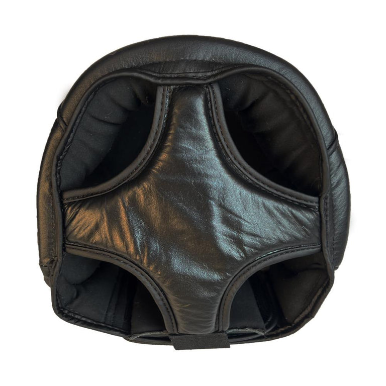 Rumble Head guard Leather Black/Grey