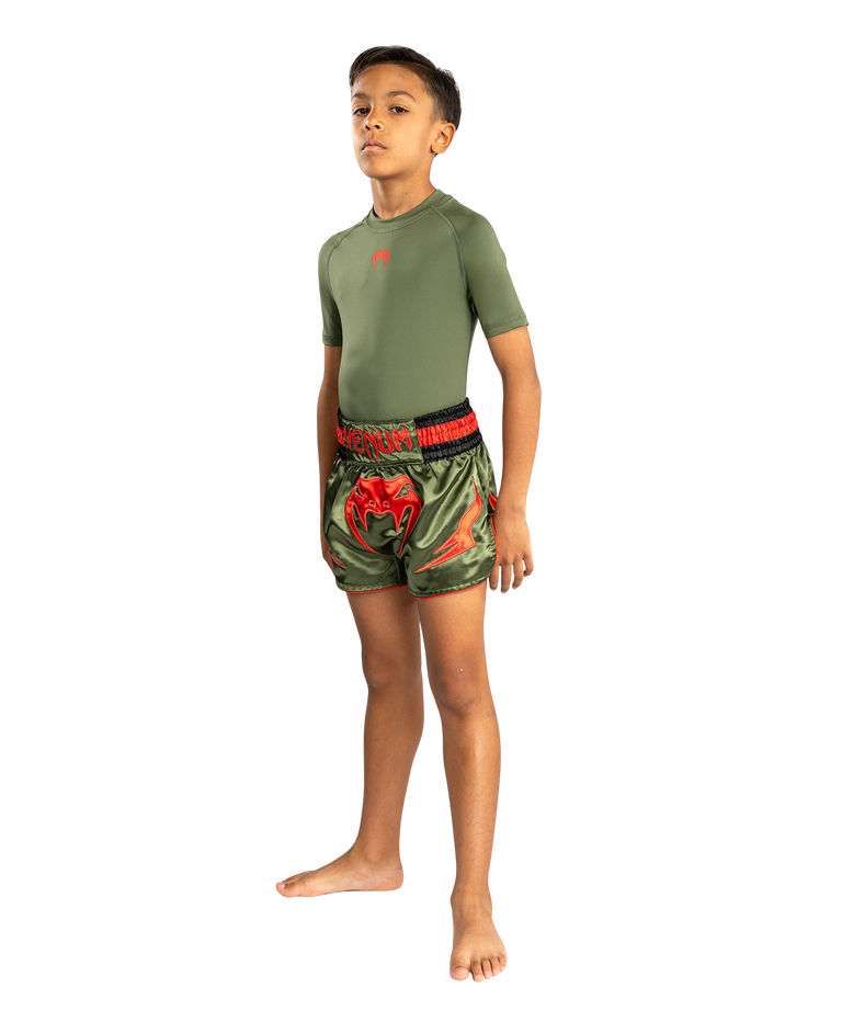 Venum Kickboxing Shorts Inferno Army Green/Orange