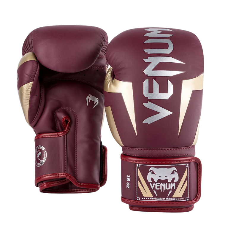 Venum Boxing Gloves Elite Burgundy/Gold