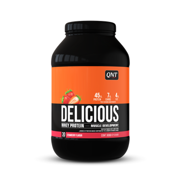 QNT Delicious Whey Protein 908 grams Strawberry
