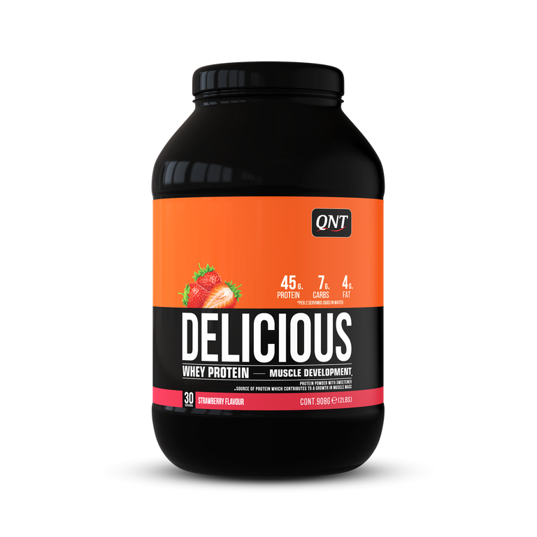 QNT Delicious Whey Protein 908 grams Strawberry