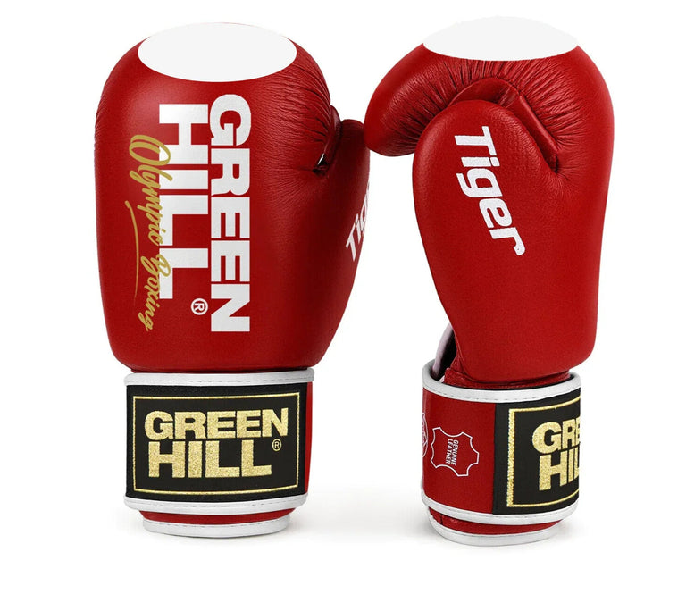 Green Hill Boxing Gloves Tiger Red Target