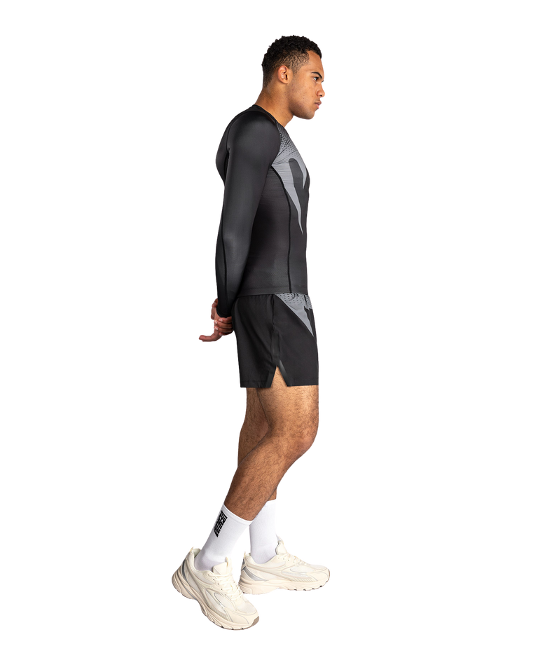 Venum Rashguard No Gi Long Sleeve Black/ Silver Grey