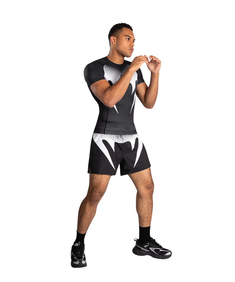 Venum Rashguard No Gi Short Sleeve Black/White